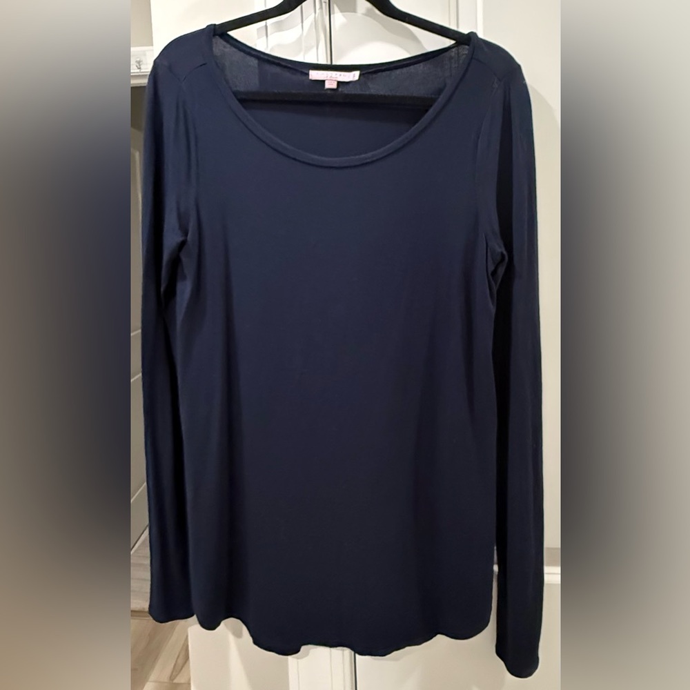 CALYPSO ST. BARTH Dark Blue Long Sleeve Top - Size Small